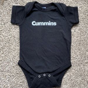 Cummins Diesel black and white onesie